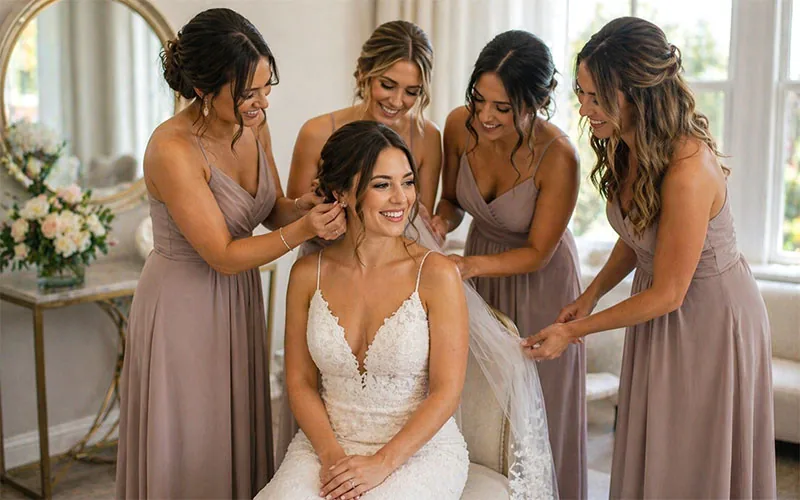 Bridal party chair massage South Florida
